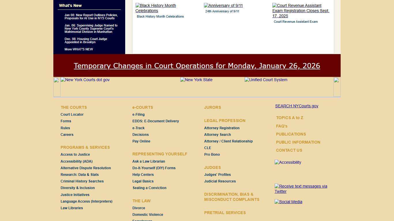 NYCOURTS.GOV - New York State Unified Court System